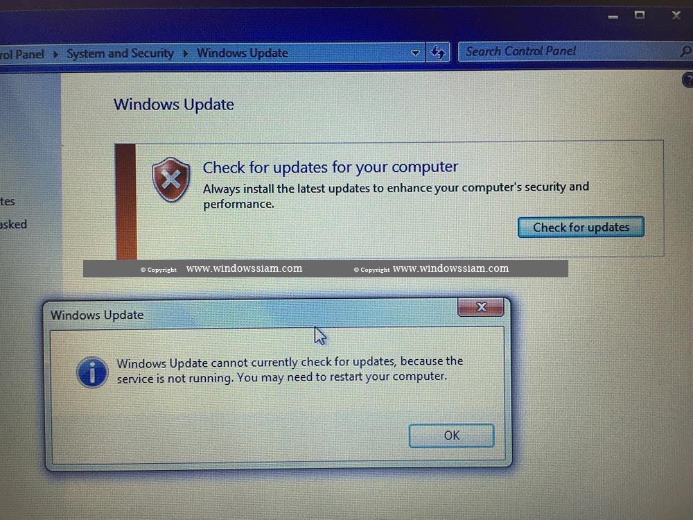 Windows update service not running cmd